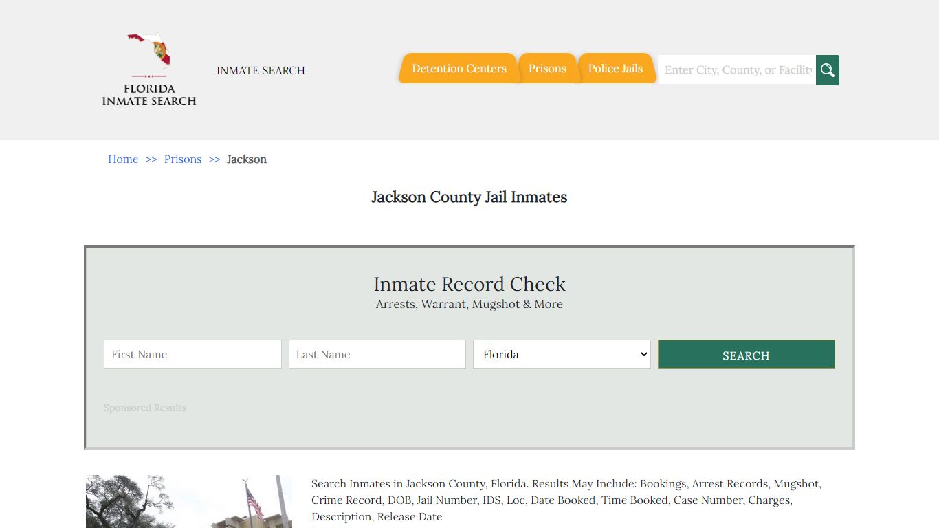 Jackson County Jail Inmates | Florida Inmate Search